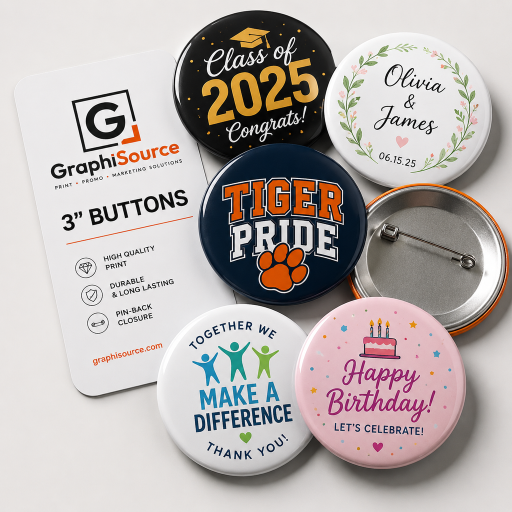Custom Photo Buttons — 3 inch Pin-Back